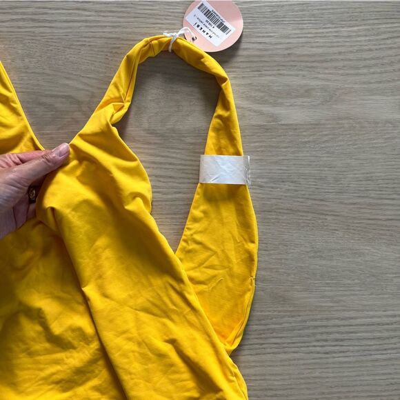 NWT Manebi Cut-out One Piece Yellow Swimsuit Bathing Suit Size M - Picture 2 of 8